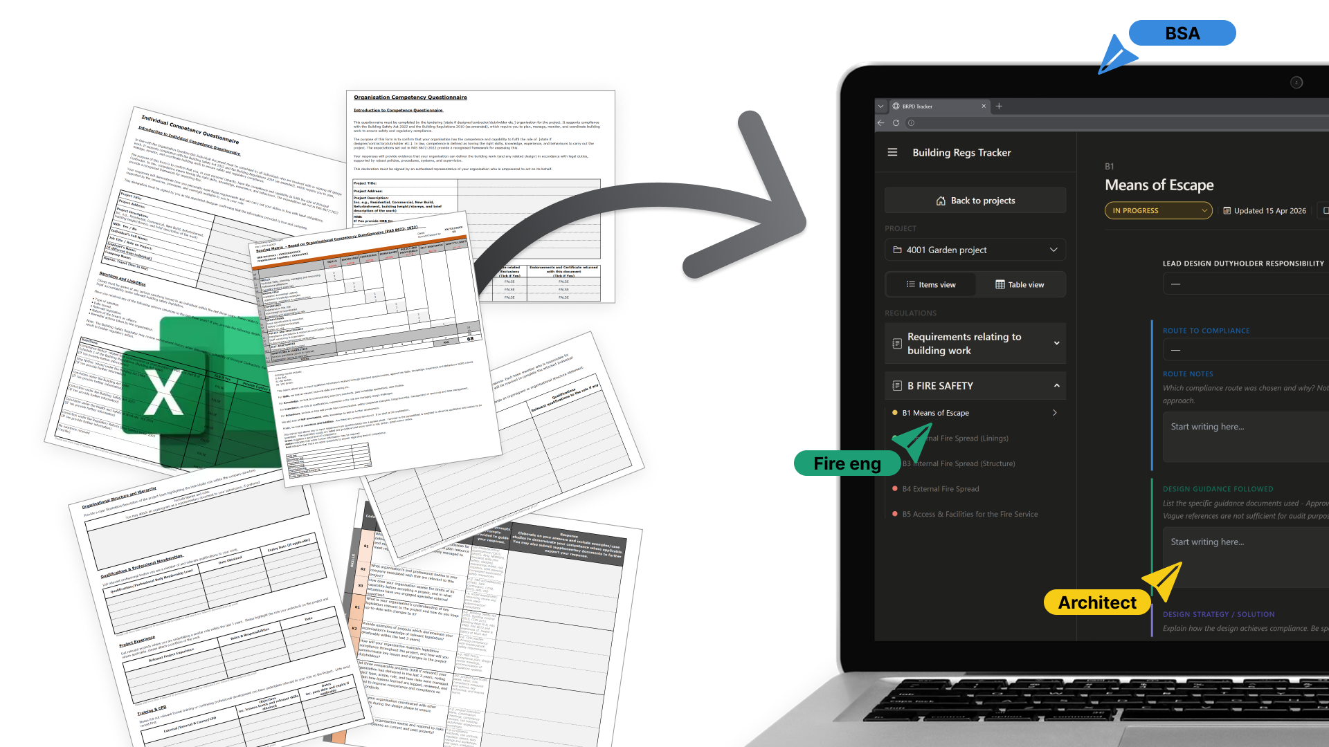 Competency, tracker, and evidence for BRPDs and design teams