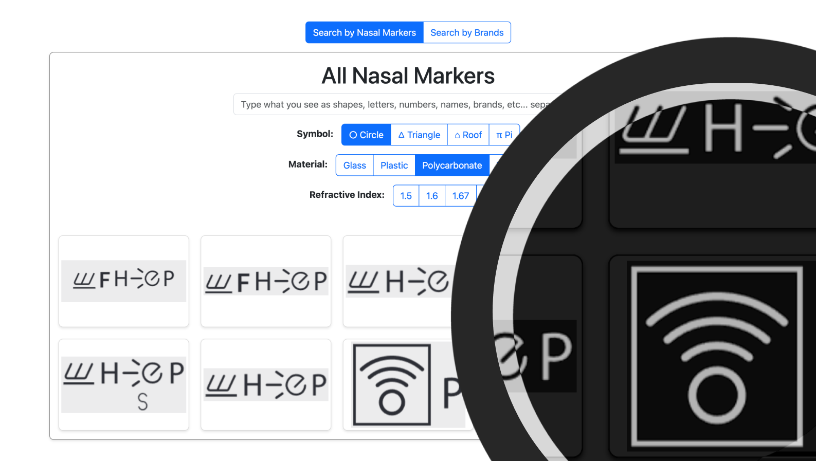 Optometrist Lens Search Engine
