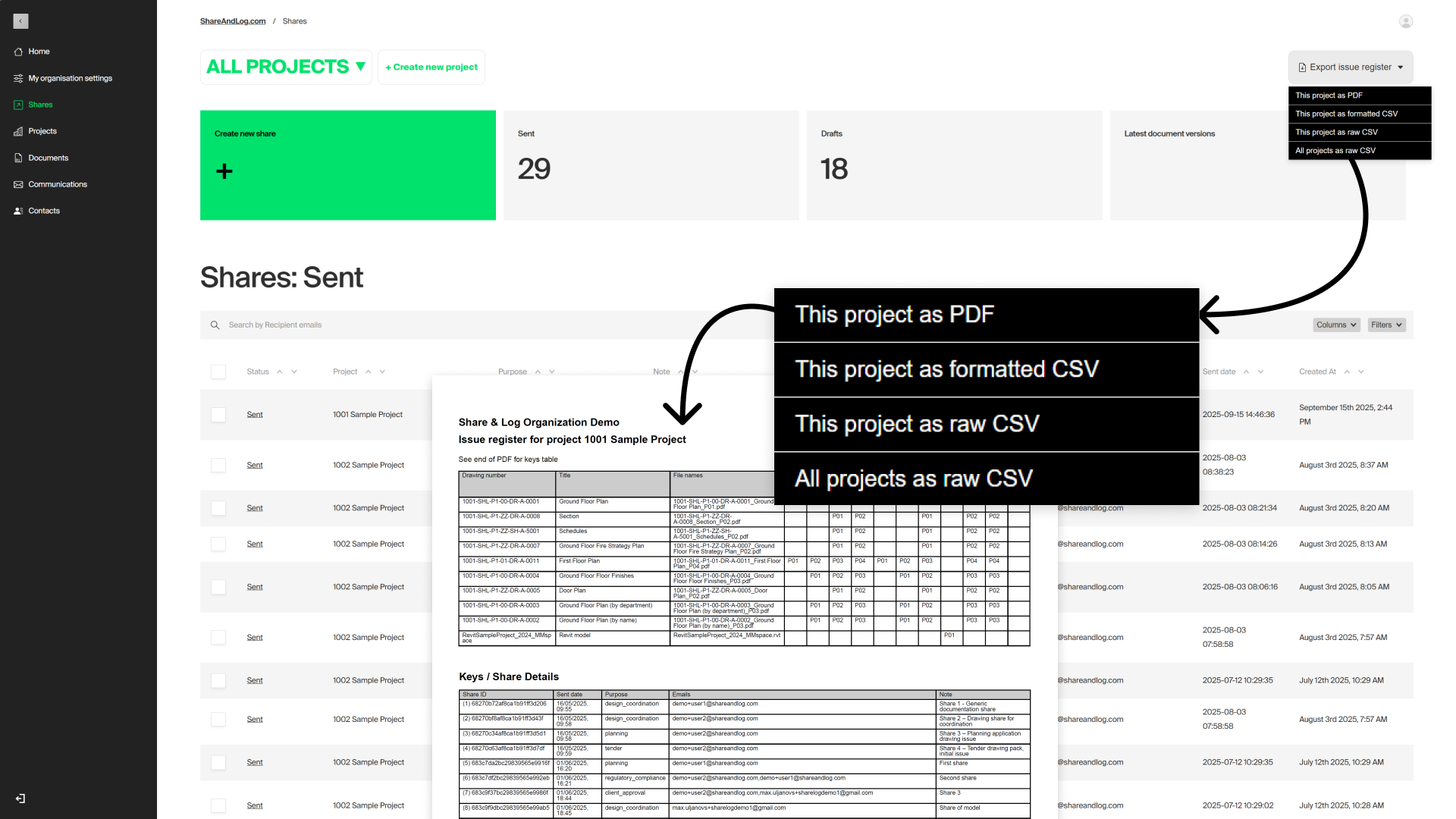 Share&Log - Automated Issue Register Generation